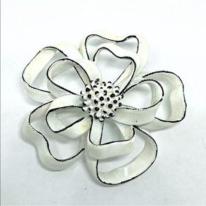 Vintage Signed Enamel Flower Brooch CAPRI
